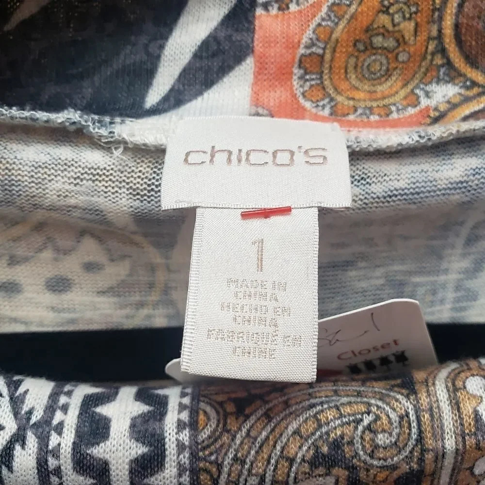 Chico's Poncho Cape Style Top Size 1 - Picture 2 of 3